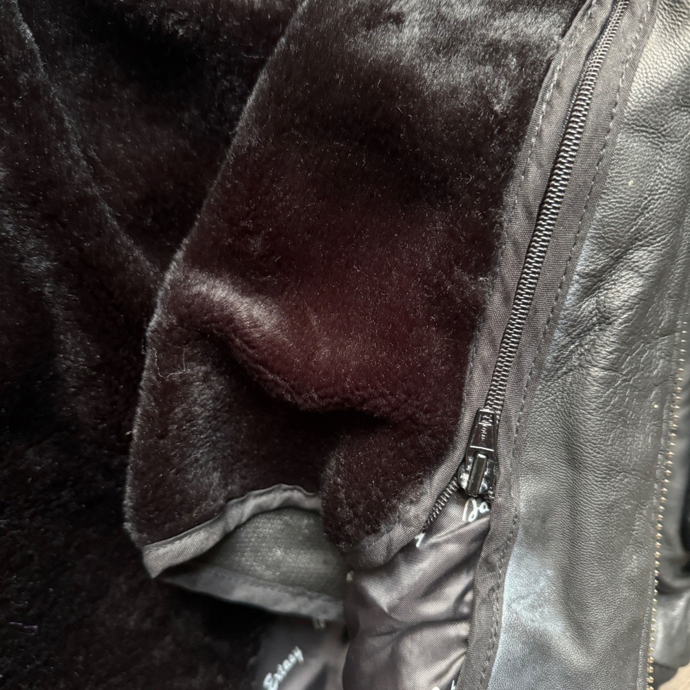 Extasy James & John Leather Bomber Jacket 4XL Tiger‎ Eagle Embroidered RARE Vtg - Picture 15 of 16